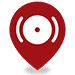 Alarm sounding map pin.